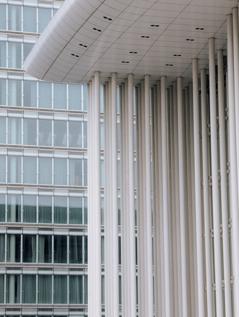 modern architectural facade in luxembourg city