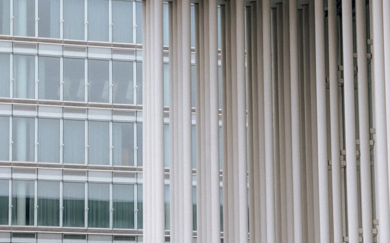 modern architectural facade in luxembourg city